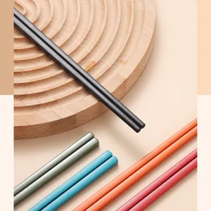Detailed view of colorful vintage chopsticks, high temperature resistant alloy material.