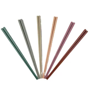 Multicolor Japanese alloy chopsticks set, non-slip household dining chopsticks, 24cm length.