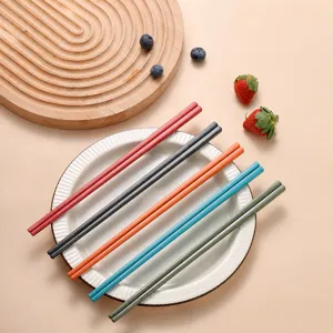 Color alloy chopsticks set, non-slip high temperature resistant household dining chopsticks.