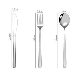 410 stainless steel cutlery set western table knife fork and spoon home dining tools