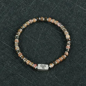 Stijlvolle 4mm tijgeroog steen kralen armband voor heren, minimalistische mode sieraden.