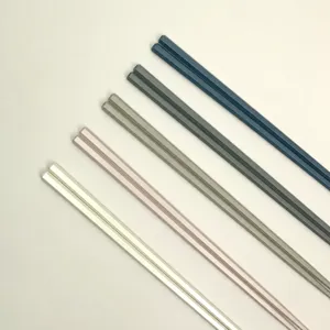 Bacchette giapponesi in lega riutilizzabili set di stoviglie da cucina per uso domestico 24.5cm