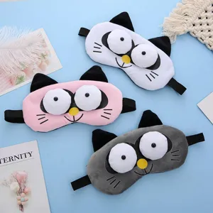 Cute cat sleep mask 3D funny eyes shading blindfold for sleeping breathable travel rest