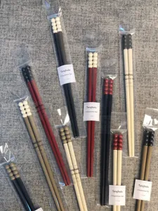 Juego de palillos de aleacion Tanghulu con abalorios, vajilla duradera para uso diario en casa.