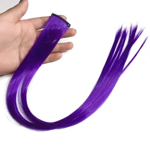 Lila synthetische Clip-in Haarverlängerung Strähne für den täglichen Look & Party