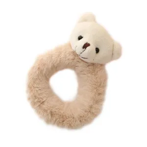 Molle elastico per capelli con orsetto di peluche, soffice anello per capelli, dolce stile.