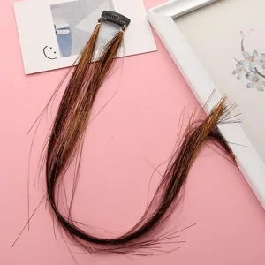 Extensions de cheveux tinsel colorées brillantes métalliques laser clip style mode