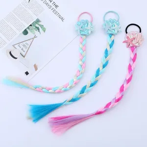 Coloré enfants cheveux tresses perruque attaches avec coquillage étoile fête accessoires