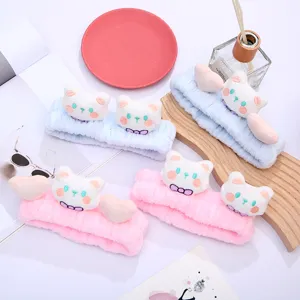 Cute plush cat headband soft makeup washing face hair band sweet kawaii hair accessories daily use