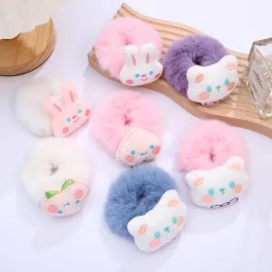 Simpatici elastici per capelli in morbido peluche per bambini con simpatici motivi di animali.
