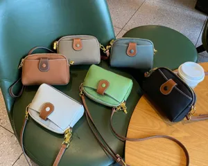 Genuine leather small crossbody bag for women, stylish casual shoulder bag with multiple colors.