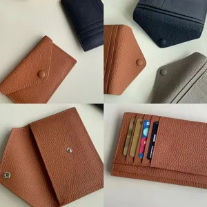 Femme véritable cuir portefeuille court pliage porte-monnaie étui à cartes minimaliste chic