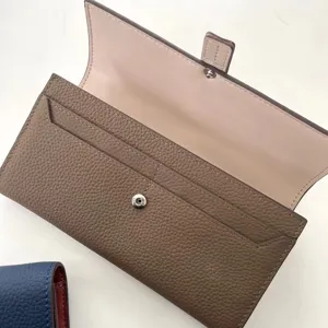 Donna lungo portafoglio in pelle multi fessure per carte pochette elegante giornaliera
