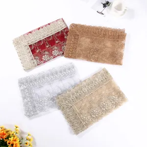 Mantel de encaje bordado nórdico lujo funda de mesa de comedor decorativa para pequeña mesa de té
