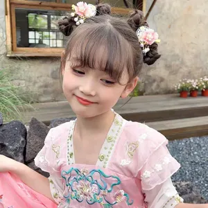 Pinces à cheveux à pampilles de perles de fleurs de style chinois pour filles et accessoires.