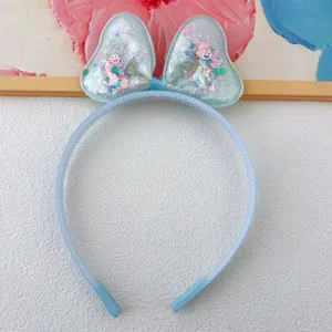 Kids Quicksand Hairband Jelly Color 3D Bow Hair Hoop Cute Sweet Girl Hair Accessories