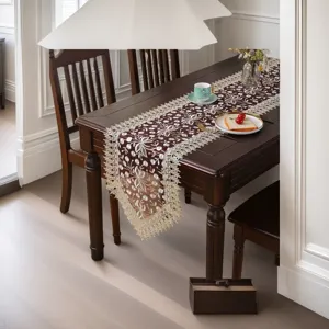 American vintage floral lace table runner for dining table decorative cover home decor