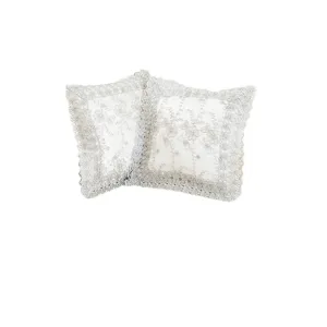 European luxury lace embroidered throw pillow cushion cover for sofa car home decor 2pcs
