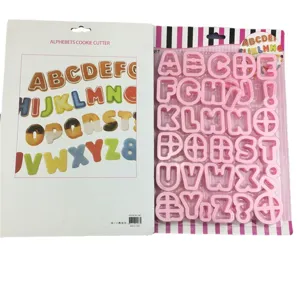 Plastic alphabet cookie cutters set uppercase letters and symbols for baking fondant cakes DIY