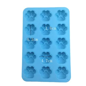 15-Kavität Katzenpfote Silikonform für DIY Backen, Seife, Kerze und Bastelprojecte.