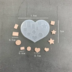 DIY simulation mini clay resin mold set for cute miniature cookie biscuit crafts.