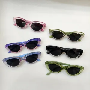 Kids gradient cat eye sunglasses vintage polarized sun glasses for boys and girls fashion