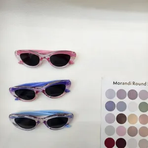 Kids gradient cat eye sunglasses stylish vintage sun eyewear for boys and girls detail view