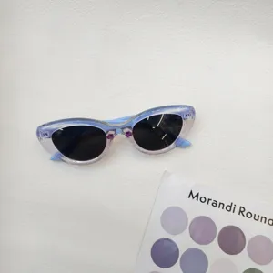 Kids cat eye sunglasses gradient polarized cool fashion retro baby sun glasses detail view