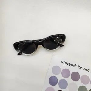 Kids gradient cat-eye sunglasses vintage polarized sun glasses stylish UV protection eyewear.