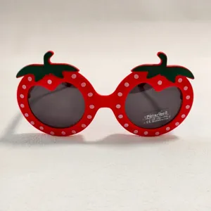 Kids cartoon strawberry polarized sunglasses, cute uv400 protection eyewear for boys girls.