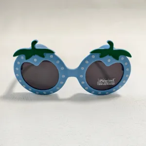 Kids cartoon strawberry polarized sunglasses cute UV400 protection eyewear for boys and girls