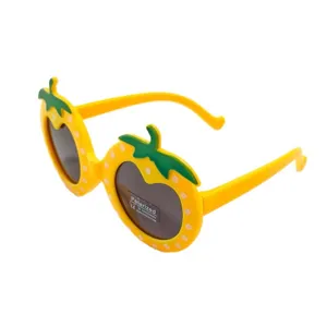 Kids cute strawberry polarized sunglasses with UV400 protection for boys and girls outdoor.