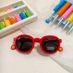Kids polarized sunglasses candy color round frame UV400 sun protection children glasses summer
