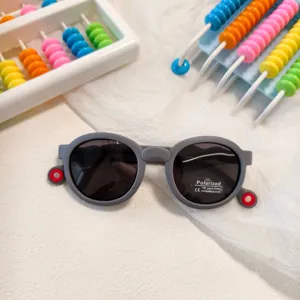 Children polarized sunglasses candy color cute round frame sun protection eyewear for kids