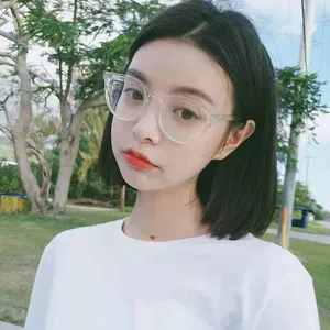 Montura de gafas ovalada transparente para mujer, estilo coreano moda óptica uso diario.