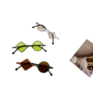 Kinder Sonnenbrille Metall unregelmäßige Form bonbonfarben süße Baby Sonnenbrille