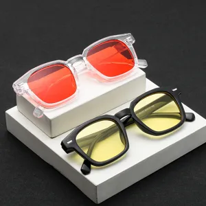 Vintage Onregelmatige Geometrische Metalen Zonnebrille Voor Heren Dames Unisex Koreaanse Stijl Oceaanlenzen Klinknagel Decor UV400 Bril