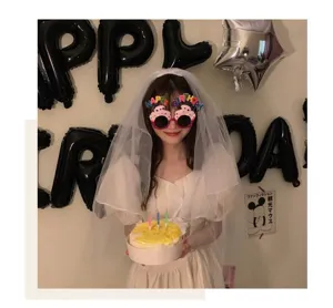 Birthday party glasses funny cute cupcake frame novelty eyeglasses for celebration event decor