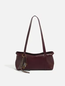 Retro faux leather women shoulder bag trendy underarm handbag autumn winter 2025 new