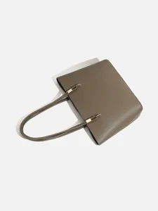 Sac cabas minimaliste en cuir pour femme, grand sac porté épaule pour le travail et le quotidien.