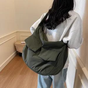 2025 New Large Capacity Simple Tote Bag Korean Style Casual Messenger Bag For Women