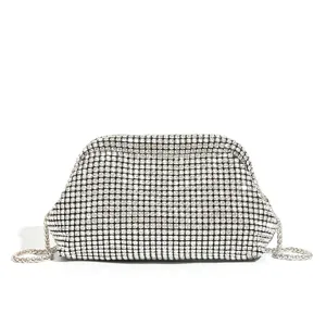 Elegante borsa da sera scintillante con strass borsa a tracolla elegante in cristallo donna