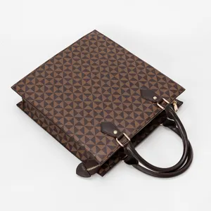 Geometrischer Handtasche Shopper, grosse Kapazitaet Business Umhaengetasche fuer Damen.