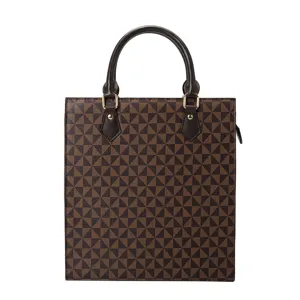 Business große Kapazität Tote Tasche mit geometrischem Druck und stilvoller Handtasche.