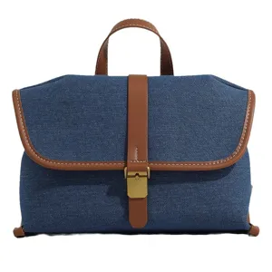 Denim Messenger Bag Women Casual Crossbody Shoulder Bag Retro Vintage Denim Handbag