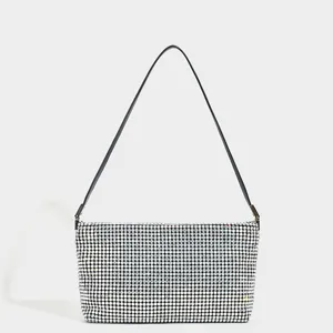 Sparkling rhinestone shoulder bag for women luxury crystal underarm purse evening handbag