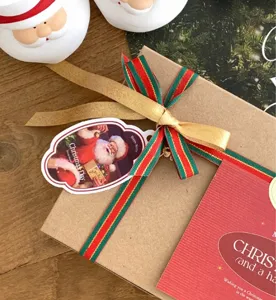 Christmas red and green ribbon gold satin ribbon for holiday gift wrapping and DIY decor