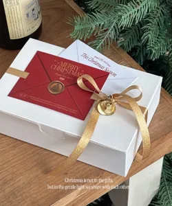 Christmas gold ribbon detail, elegant gift wrapping packaging decoration for holiday season.