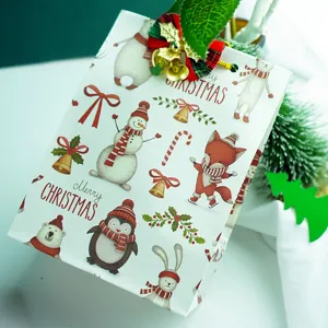 Sacchetti regalo di carta natalizi per caramelle biscotti e piccoli doni confezione festiva.
