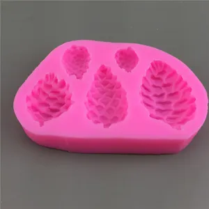 5-Cavity Pine Cone Silicone Mold for Fondant Chocolate Resin Cake Decorating Tool Craft